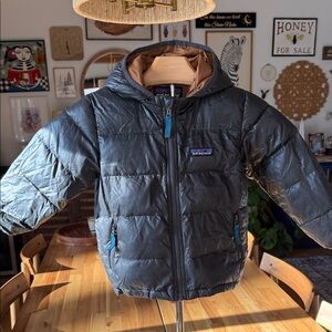 Patagonia Kids Jacket - Gray with Blue Accents